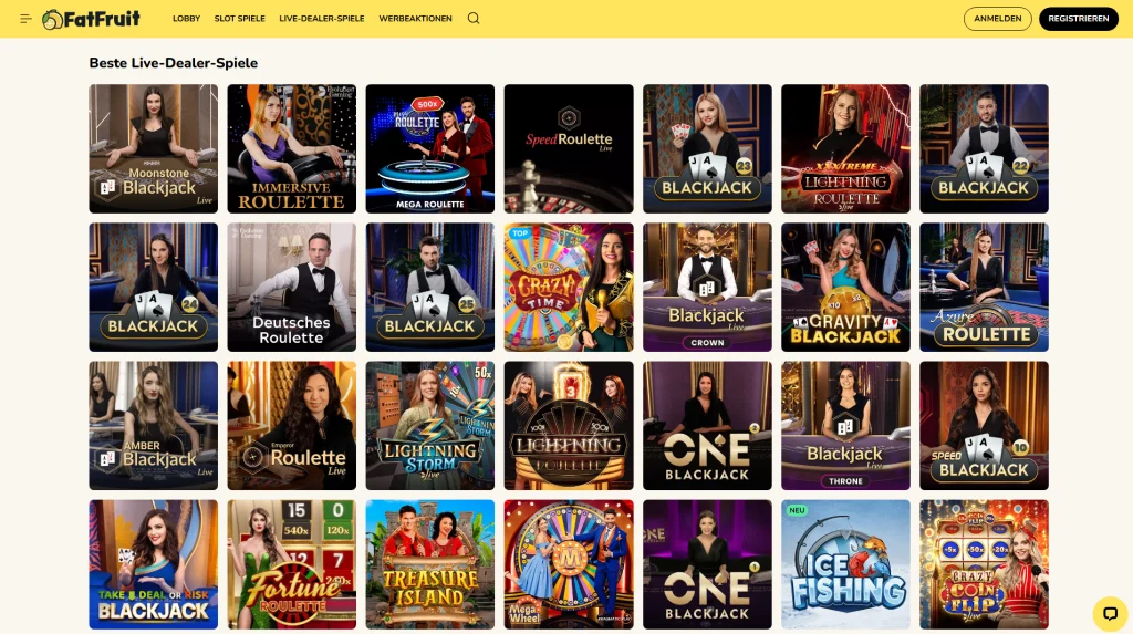 Fatfruit Live casino